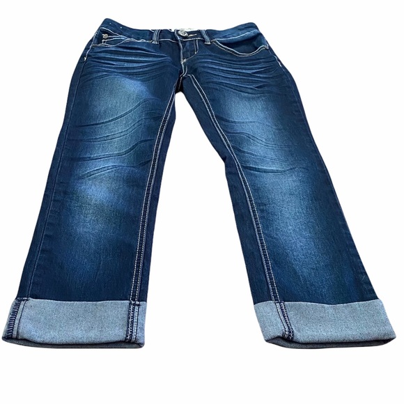 *SOLD* New Indigo Rein crop Stretch Jeans - Picture 2 of 8